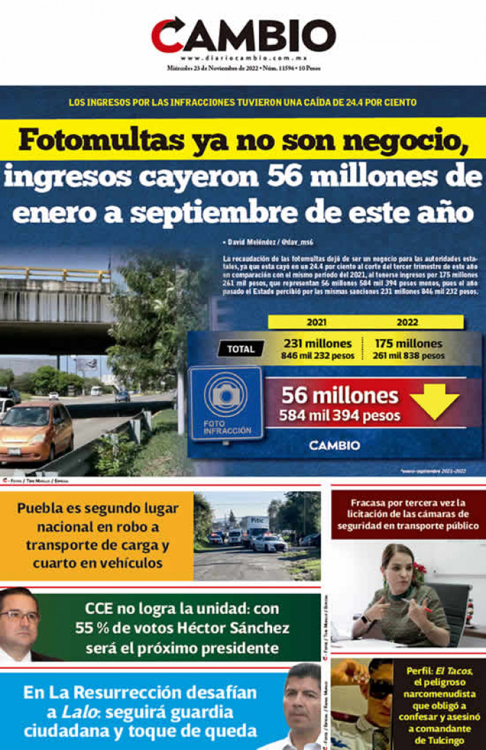 Fotomultas ya no son negocio, ingresos cayeron 56 millones de enero a septiembre de este año