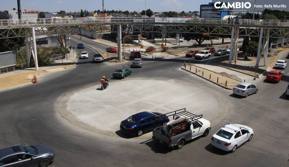 Retiran por completo la rotonda del Boulevard Hermanos Serdán (VIDEO)