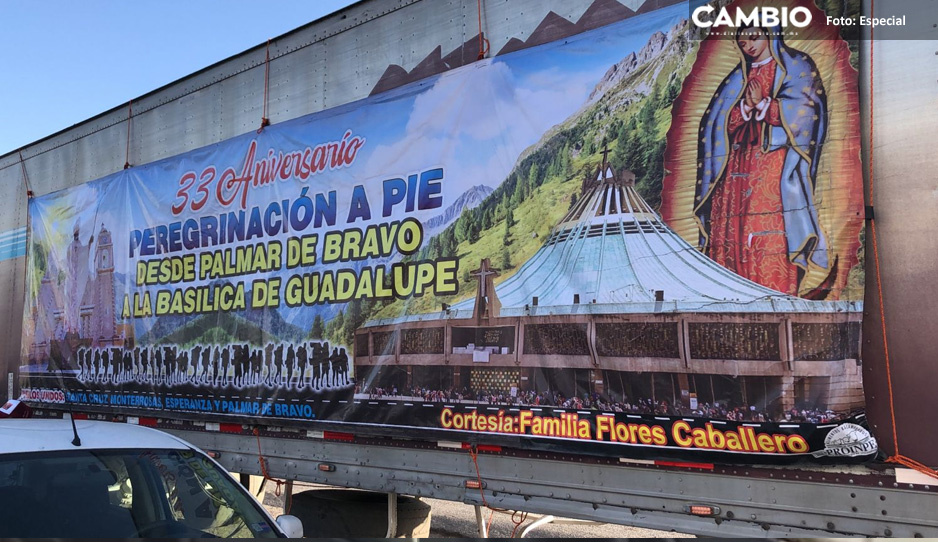 Inicia peregrinación a pie de Palmar de Bravo con rumbo a la Basílica de Guadalupe