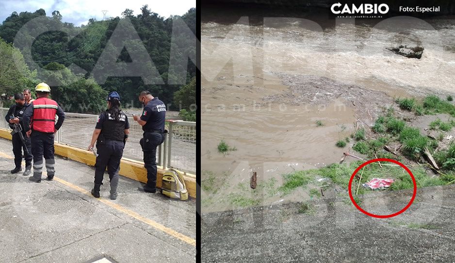 Hallan el segundo cuerpo de los tres hombres que se tragó el río en Tlatlauquitepec