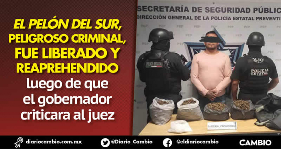 El Pelón del Sur fue reaprehendido en Mayorazgo dos horas después de que exhibieron al juez