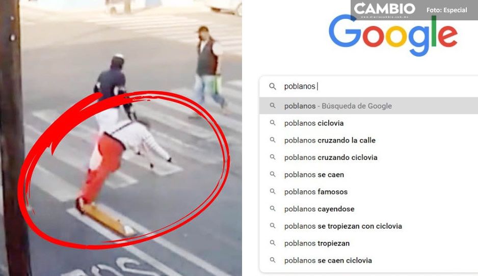 ¿Reímos o lloramos? Así nos buscan en Google: poblanos se caen y poblanos tropiezan