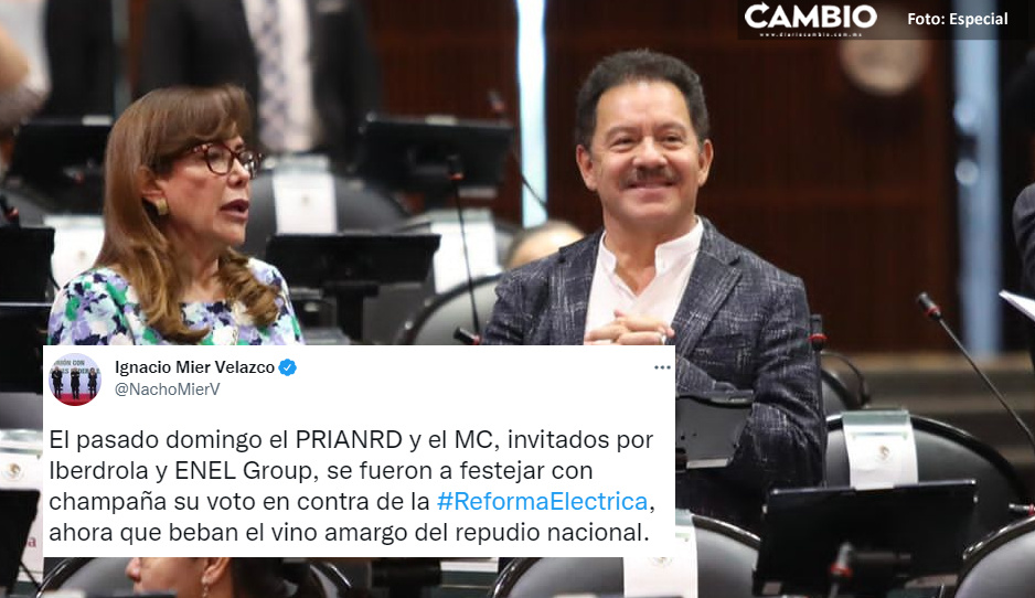 Revela Mier que traidores del PRIANRD se fueron a festejar con Iberdrola y Enel hasta con champaña
