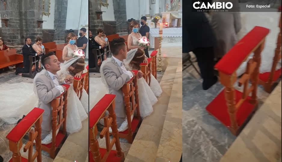 ¿¡No quería!? Novia se desmaya antes de dar el Sí en plena iglesia (VIDEO)
