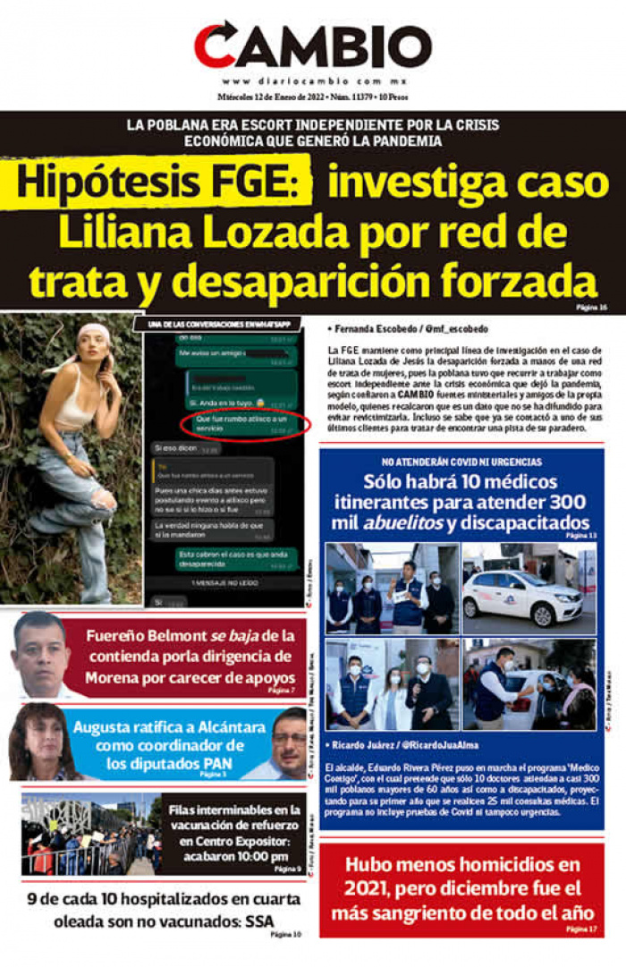 Hipótesis FGE: investiga caso Liliana Lozada por red de trata y desaparición forzada