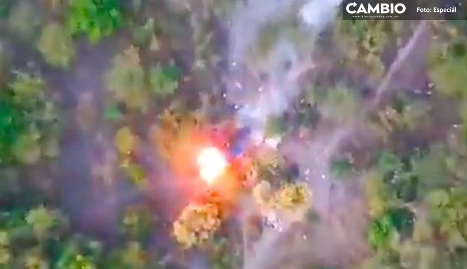 FUERTE VIDEO: Con drones CJNG bombardea Michoacán