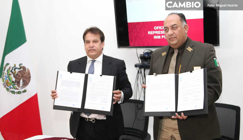 David Méndez firma convenio con la CDH para garantizar derechos de los migrantes (FOTOS Y VIDEO)