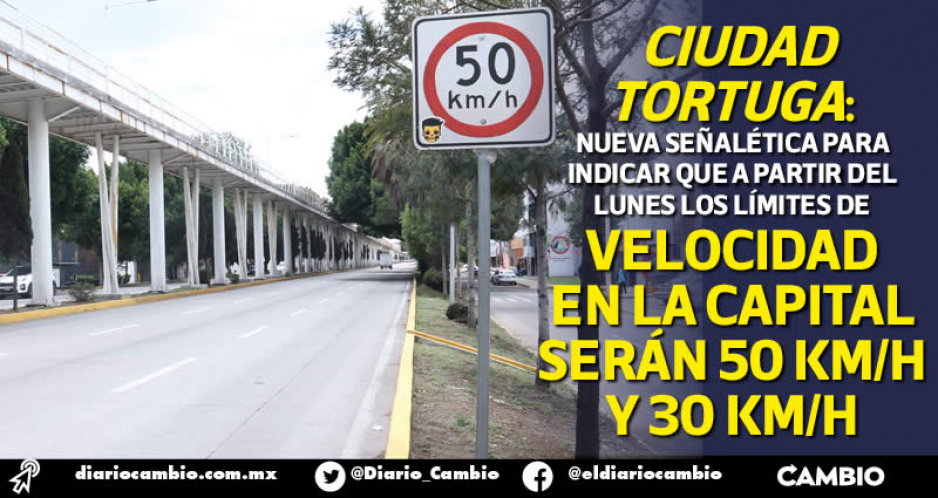 Alistan la ciudad tortuga: cambian señaléticas de 60 km/h por 50 km/h en vialidades principales (VIDEO)