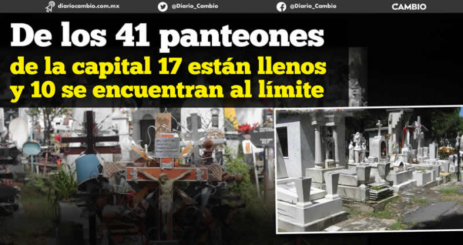 Saturación de muertos: Puebla capital tiene 41 panteones y 27 están al límite