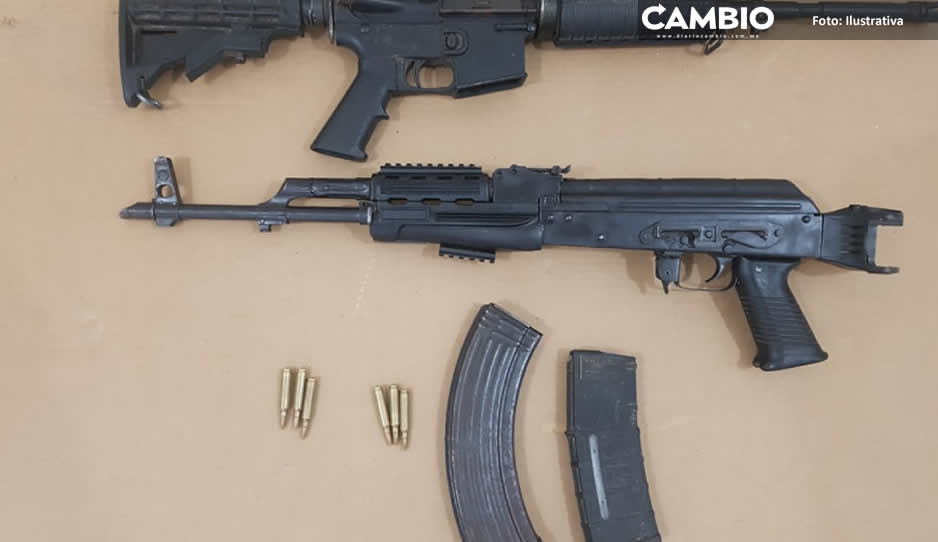 Detienen a Ricardo N, con armas de uso del ejército en Atlixco