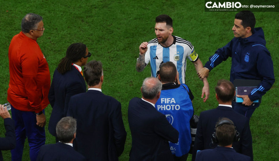 Van Gaal vende que juega bien al futbol y hoy metía pelotazos: Messi se queda caliente vs Holanda