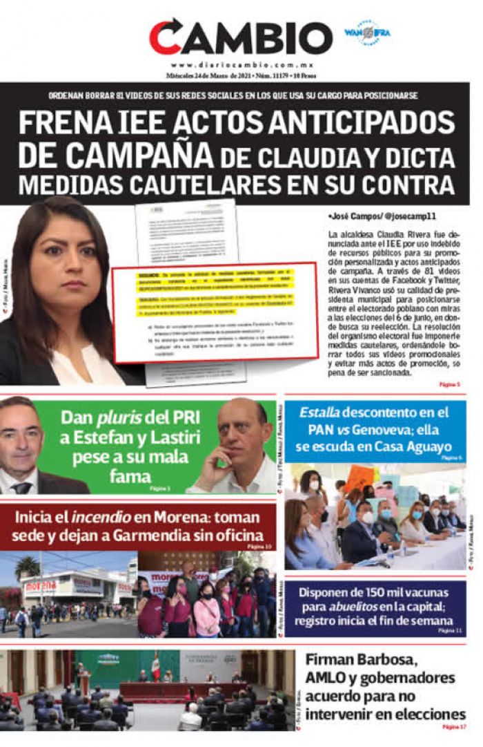 Frena IEE actos anticipados de campaña de Claudia y dicta  medidas cautelares en su contra