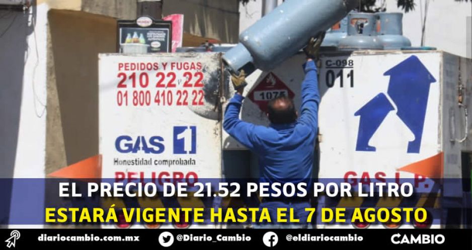430 pesos, precio máximo del cilindro de 20 kg. en Puebla según tope de CRE