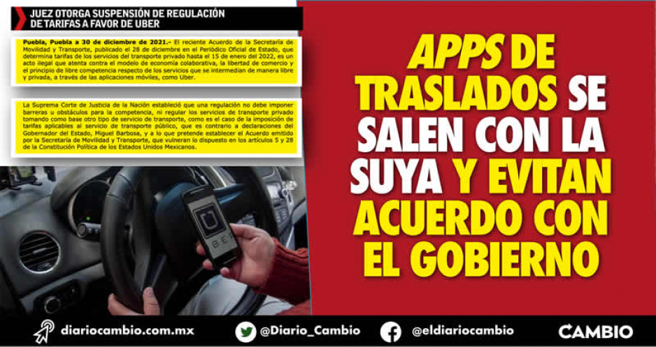 Abusivos de Uber ganan amparo para evadir la regulación tarifaria