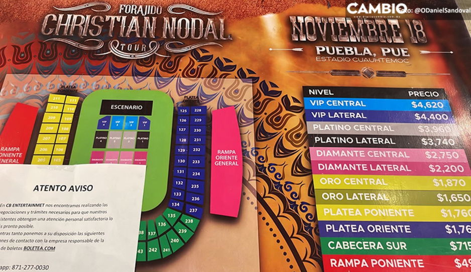¡Que poca! Fans de Nodal reclaman en Parque Puebla devolución de su dinero… pero no hay nadie