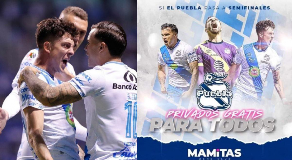 ¡Vamos Franja! Privados gratis en el Mamitas si el Puebla avanza a semifinales