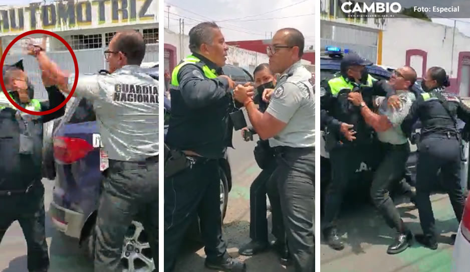 Policía de Lalo dio cacería a Guardia Nacional y se llevó su merecido por infraccionarlo (VIDEO)