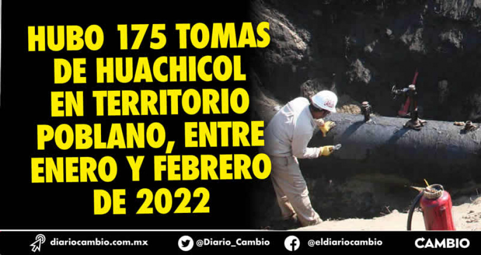 Puebla se mantiene en el tercer lugar de huachicol en el primer bimestre del año