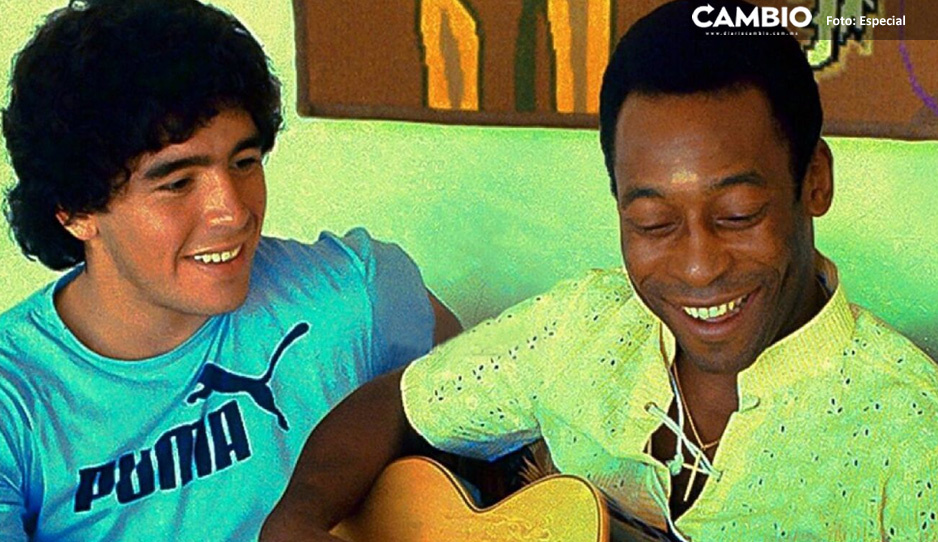 La FOTO que da la vuelta a las redes sociales: Maradona y Pelé juntos