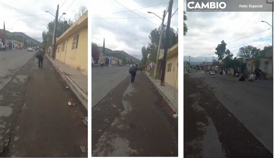 VIDEO: Así corretean vecinos de Tehuacán a camión de la basura