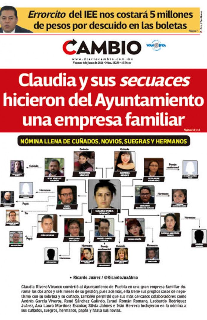 Claudia y sus secuaces hicieron del Ayuntamiento una empresa familiar