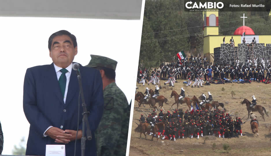 Terminan festejos del 5 mayo con tres representaciones de la Batalla de Puebla (FOTOS Y VIDEOS)