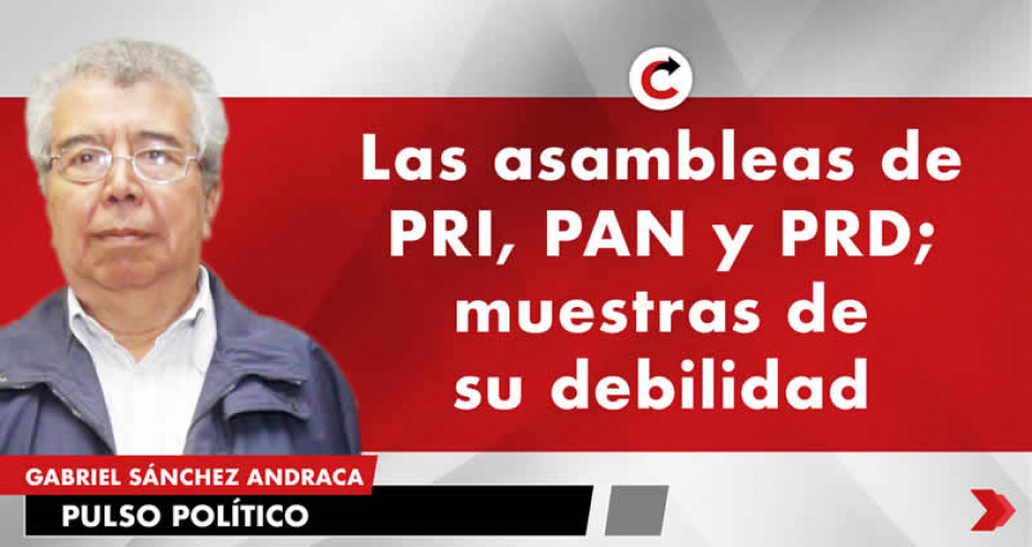 Las asambleas de PRI, PAN y PRD; muestras de su debilidad