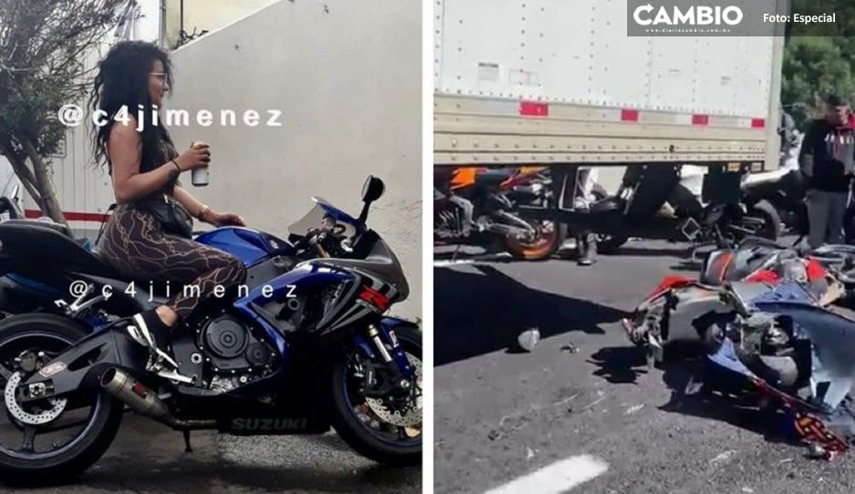 Novia de La Unión, una de las motociclistas que murió echando carreritas en la México-Cuernavaca