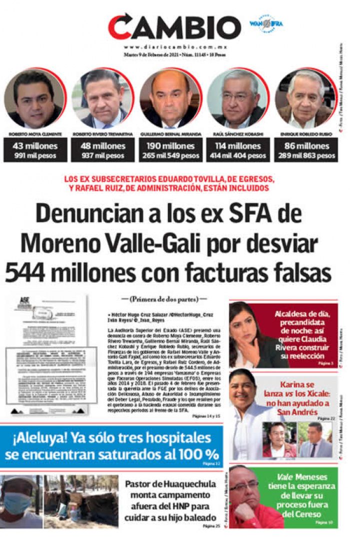 Denuncian a los ex SFA de Moreno Valle-Gali por desviar 544 millones con facturas falsas