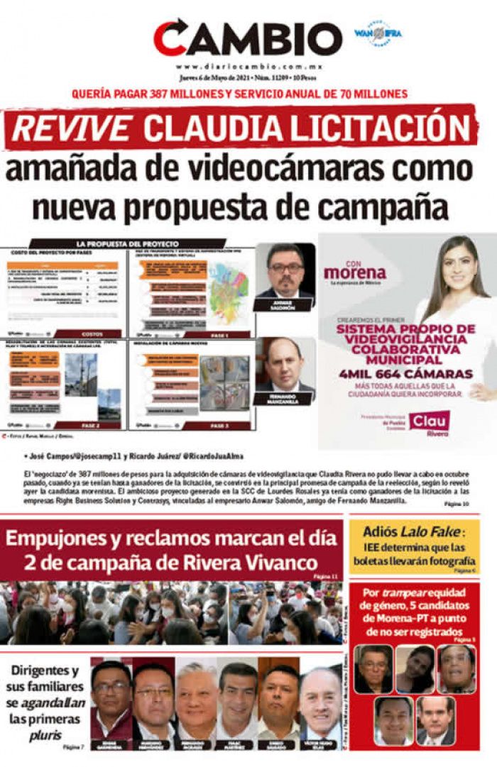 REVIVE CLAUDIA LICITACIÓN amañada de videocámaras como nueva propuesta de campaña