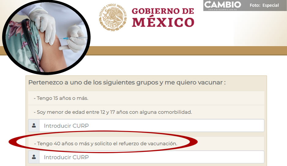 Gobierno abre registro para refuerzo de vacuna vs COVID en personas de 40 años o más