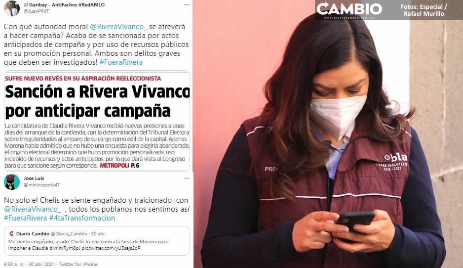 Con #FueraRivera critican en redes sociales a Claudia por su pésima gestión