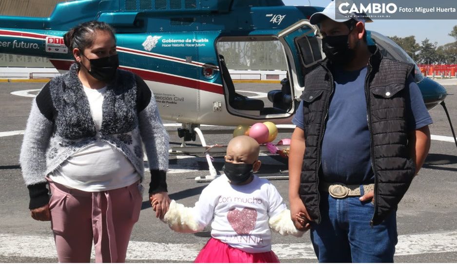 Hannia, niñita de 5 añitos con cáncer, cumplirá su mayor sueño; volará por todo Puebla en helicóptero