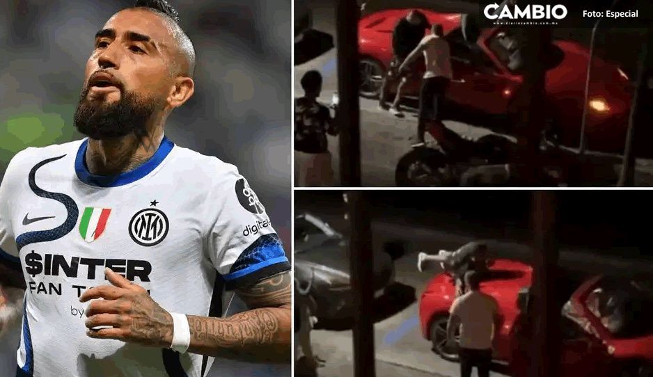 VIDEO: Captan borracho a Arturo Vidal intentado subir a su Ferrari