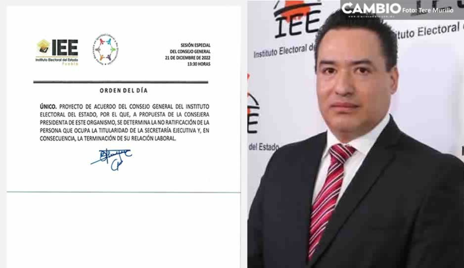 Preparan destitución de Cesar Huerta como secretario ejecutivo del IEE