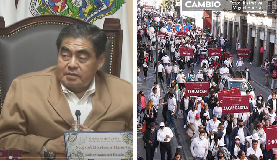 Puebla es lopezobradorista: Barbosa agradece a poblanos tras acudir a megamarcha 4T (VIDEO)