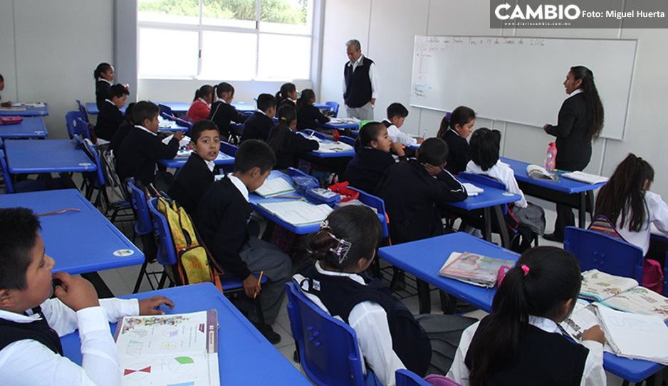 Estiman regreso a las aulas de 70 % de estudiantes de primaria en Puebla