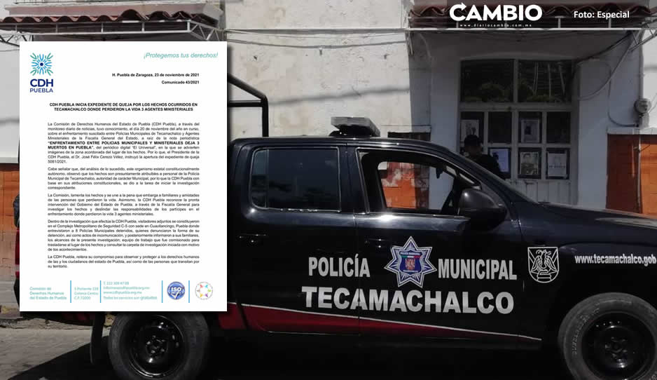 CDH interviene en el caso Tecamachalco: ocho policías acusan irregularidades en su detención