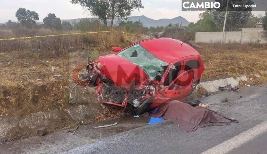 Fatal accidente en carretera federal El Seco- Esperanza deja un muerto y dos lesionados de gravedad