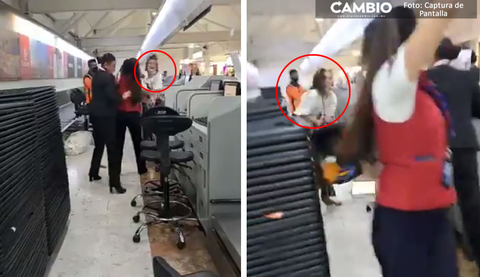 VIDEO: #LadyAerolínea enfurece contra aeromozas Emirates Airline tras perder su vuelo en el AICM