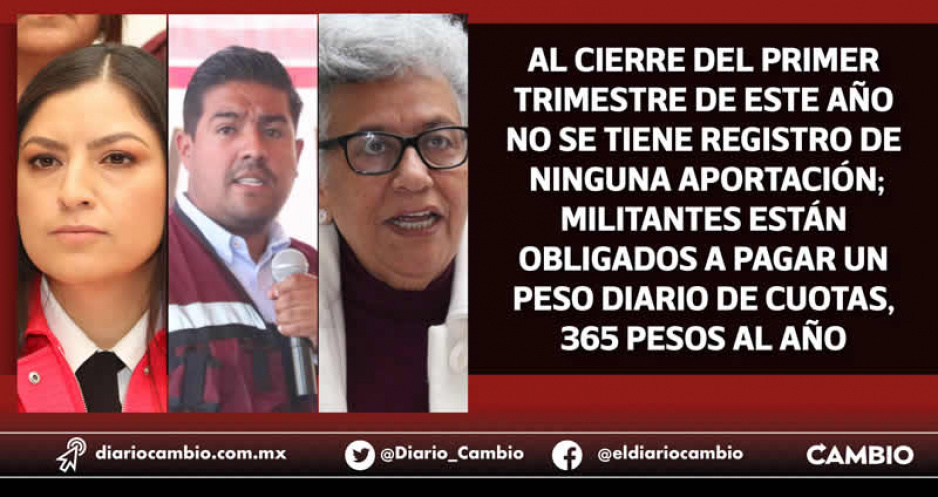 Claudia, Carlos Hernández y Rosita Márquez aspiran a dirigir Morena pero no pagaron sus cuotas partidistas