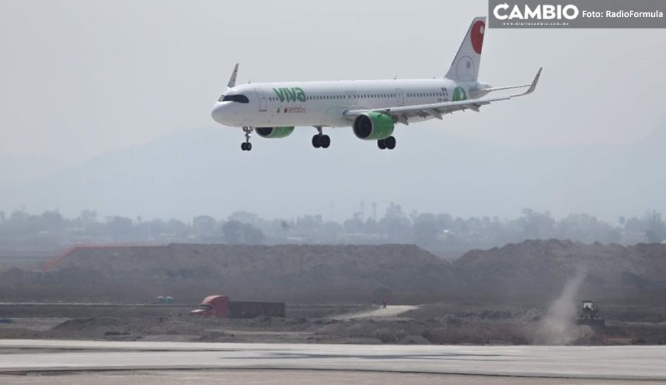 Viva Aerobus y Volaris, primeras aerolíneas en aterrizar en Santa Lucia (VIDEO)