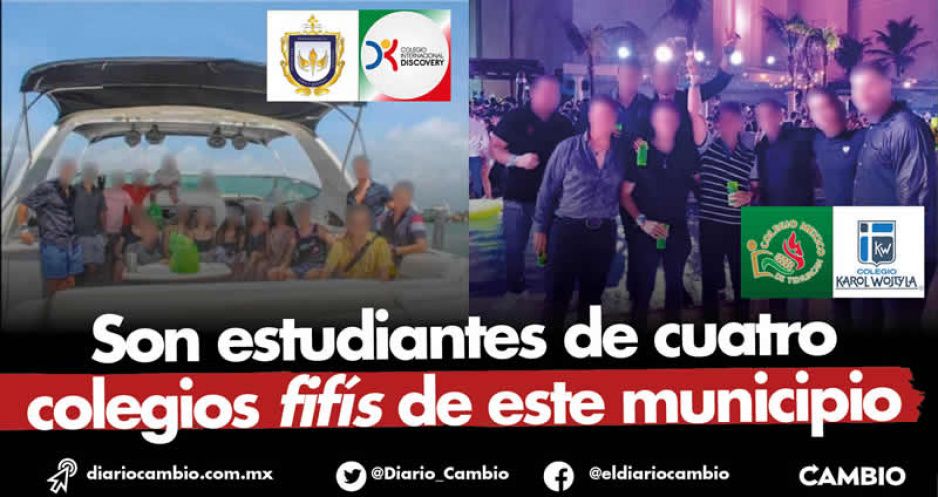 40 alumnos covidiotas de Tehuacán también viajaron a Cancún, 30 han dado positivo a coronavirus (FOTOS)