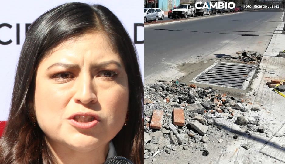 ¡Oh no, oh no! Claudia se gasta 104 millones en el bulevar Xonaca pero se le olvidan las coladeras