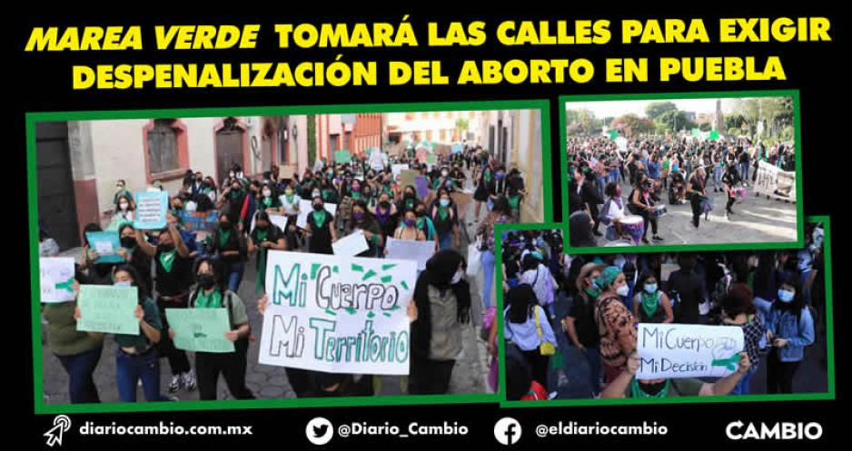 Tomen previsiones: marea feminista proabortista tomará calles de Puebla por 28S (VIDEO)