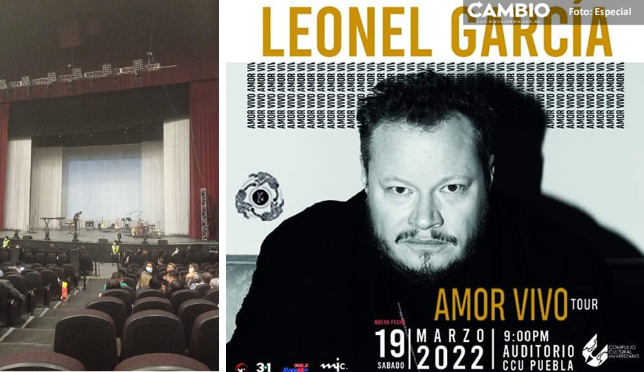 Poblanos desaíran concierto de Leonel García en CCU; no llenó ni el 15%