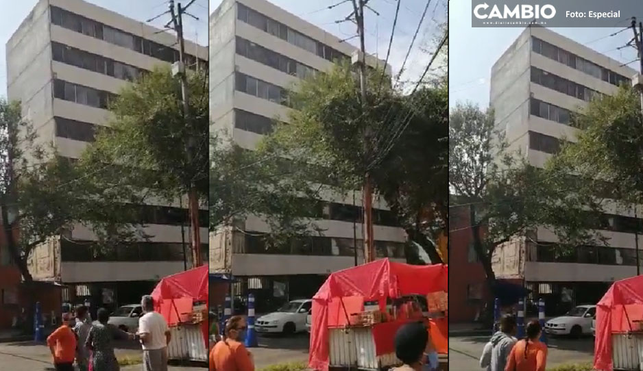 VIDEO: ¡Ay, Dios mío!, así imploró una mujer ante el temor de que un edificio colapsara