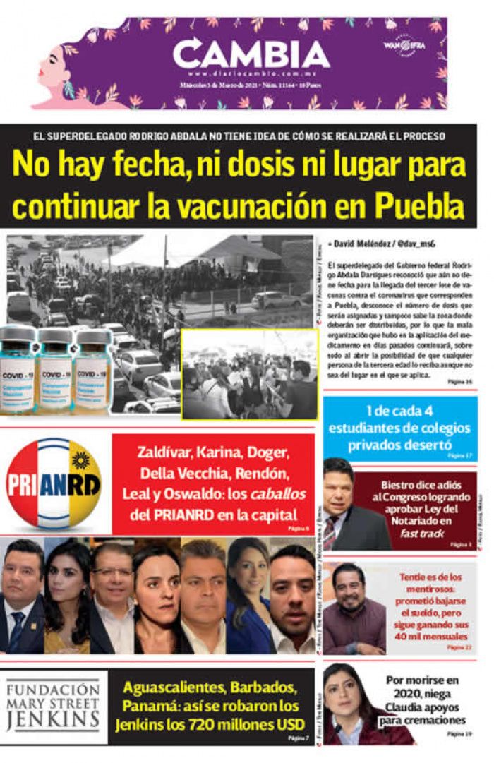 No hay fecha, ni dosis ni lugar para continuar la vacunación en Puebla