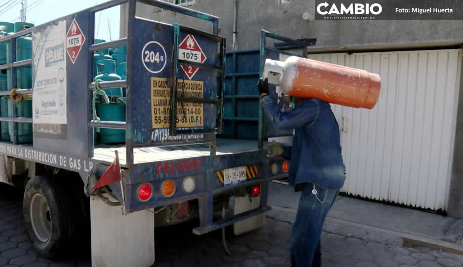 Precio del tanque de 20 kilos de gas disminuye a los 436 pesos en Puebla