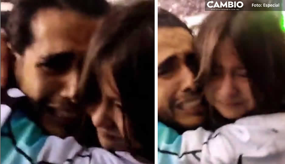 VIDEO: Padre e hija lloran y se abrazan tras victoria del Puebla